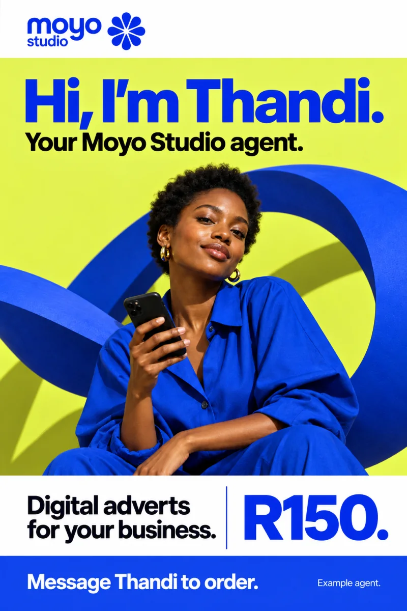 Personalised selling artwork for example agent Thandi
