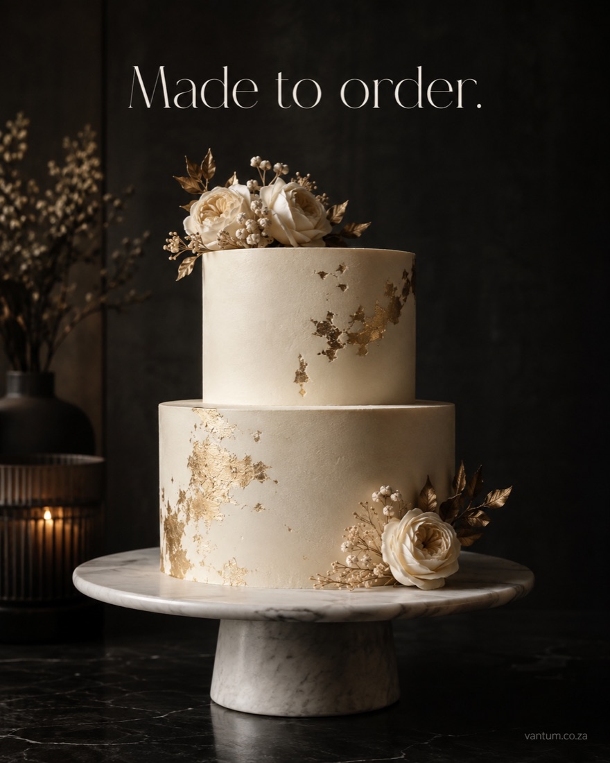 A home baked cake shot as a magazine advert