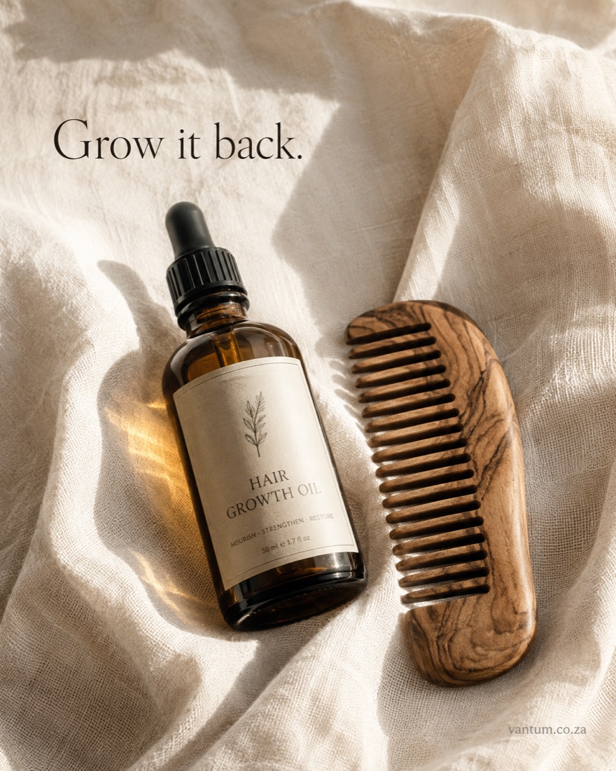A hair product shot as a magazine advert