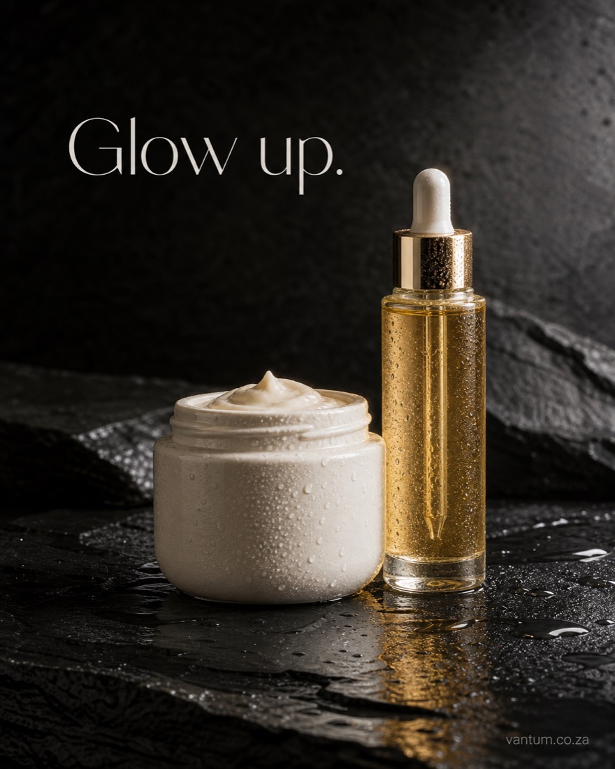 A skincare jar shot as a magazine advert