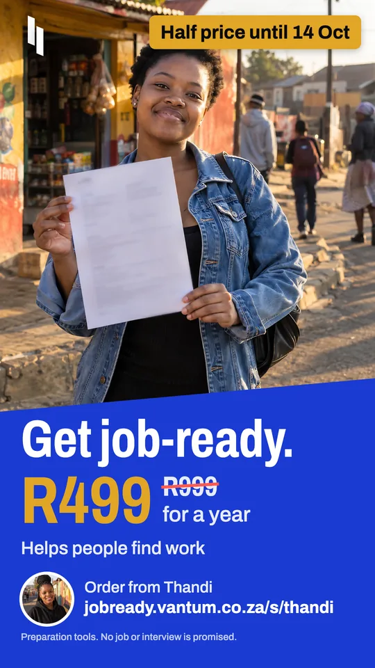 WhatsApp Status picture: Get job-ready, R499 for a year